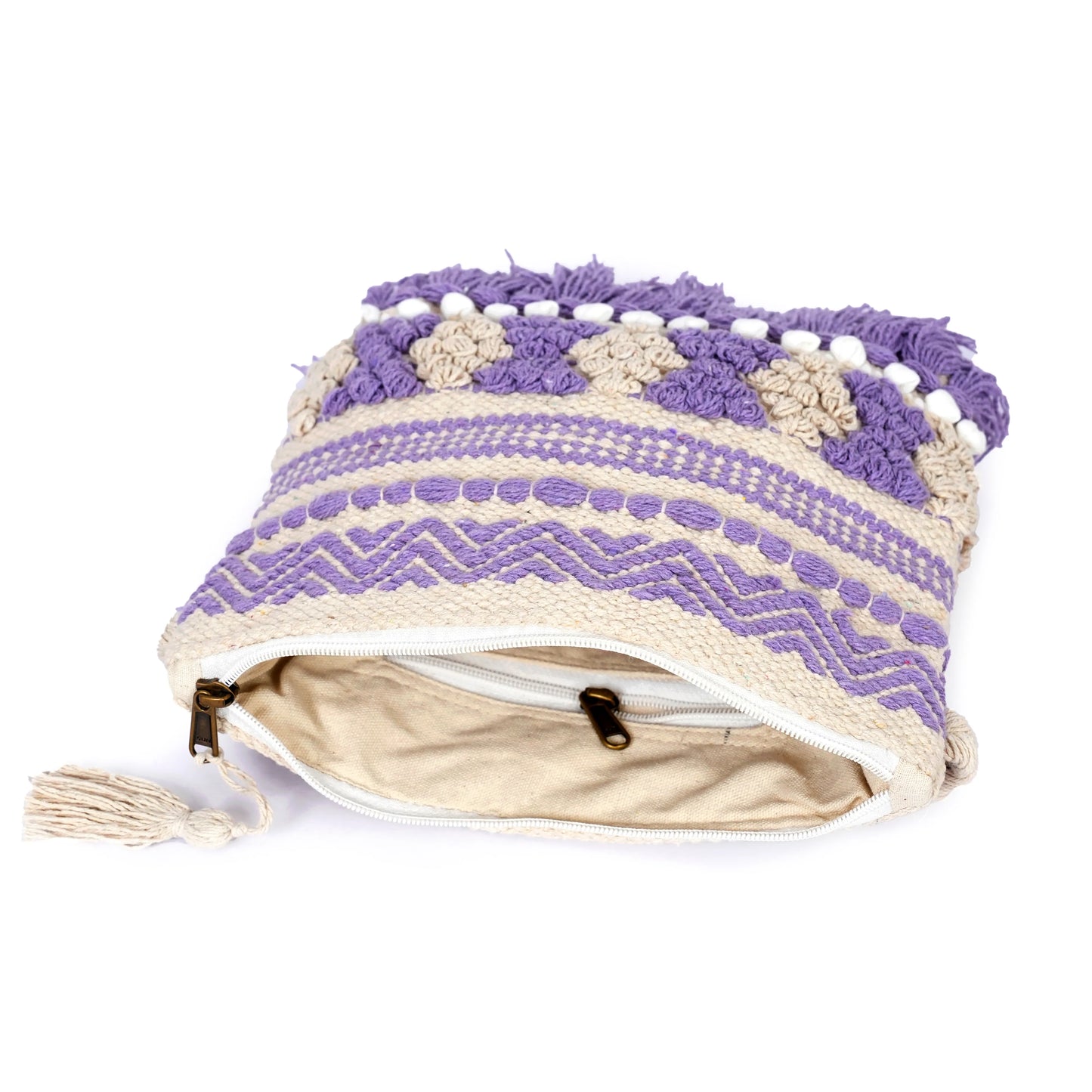 Cotton Bohemian Bag, Sling Bag for Girls and Women Handmade Cotton Purse- HB10055-1