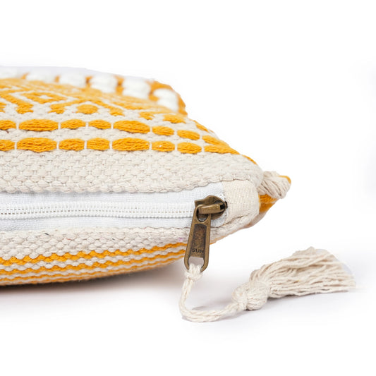 Cotton Bohemian Bag, Sling Bag for Girls and Women Handmade Cotton Purse Yellow- HB10052