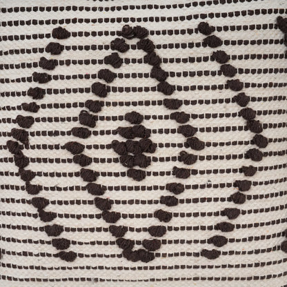 Luxury Handloom Cotton Cushion Cover - 16x16 Inch | Artisan-Woven Decorative Pillow Cover- CC12