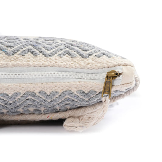 Cotton Bohemian Bag, Sling Bag for Girls and Women Handmade Cotton Purse, Grey- HB10051