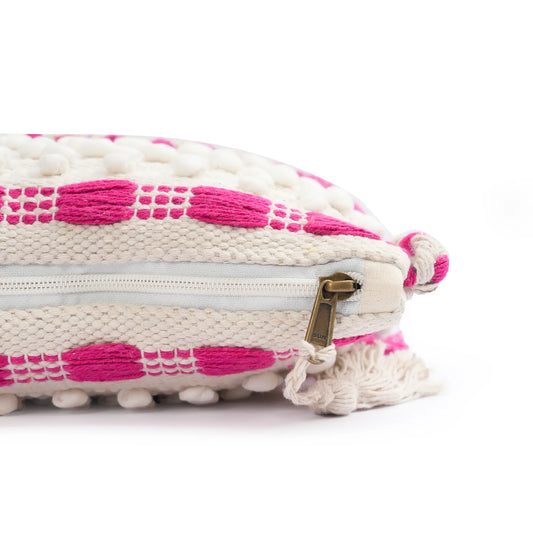 Cotton Bohemian Bag, Sling Bag for Girls and Women Handmade Cotton Purse, Pink- HB10053