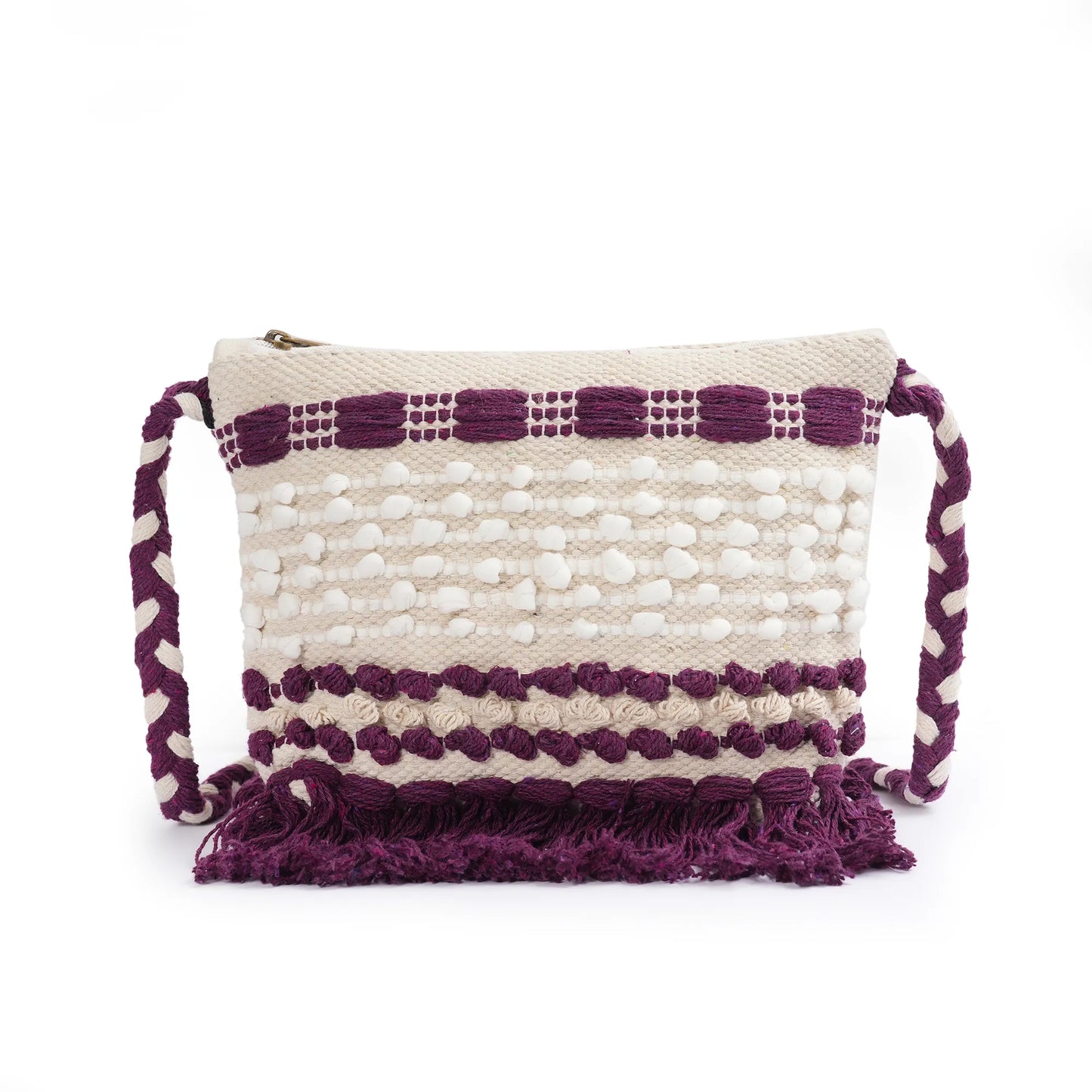 Cotton Bohemian Bag, Sling Bag for Girls and Women Handmade Cotton Purse- HB10056