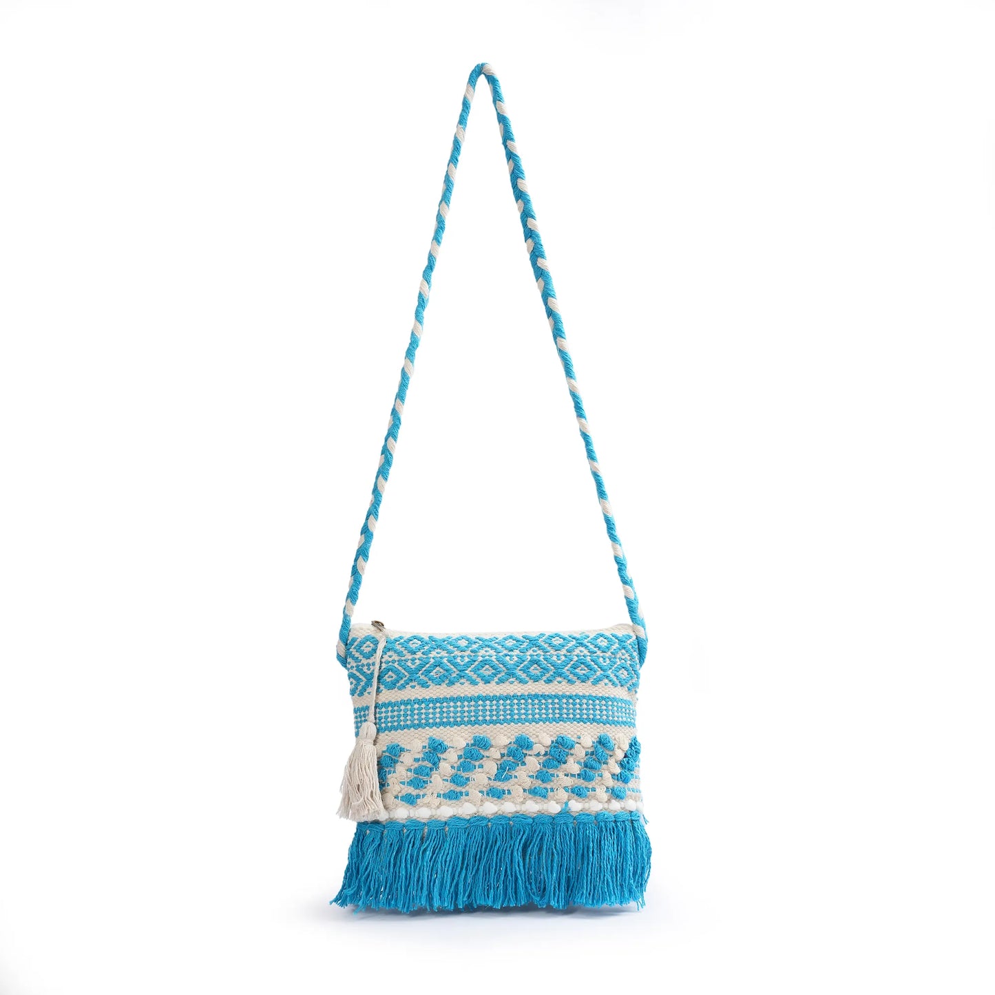 Cotton Bohemian Bag, Sling Bag for Girls and Women Handmade Cotton Purse- HB10057