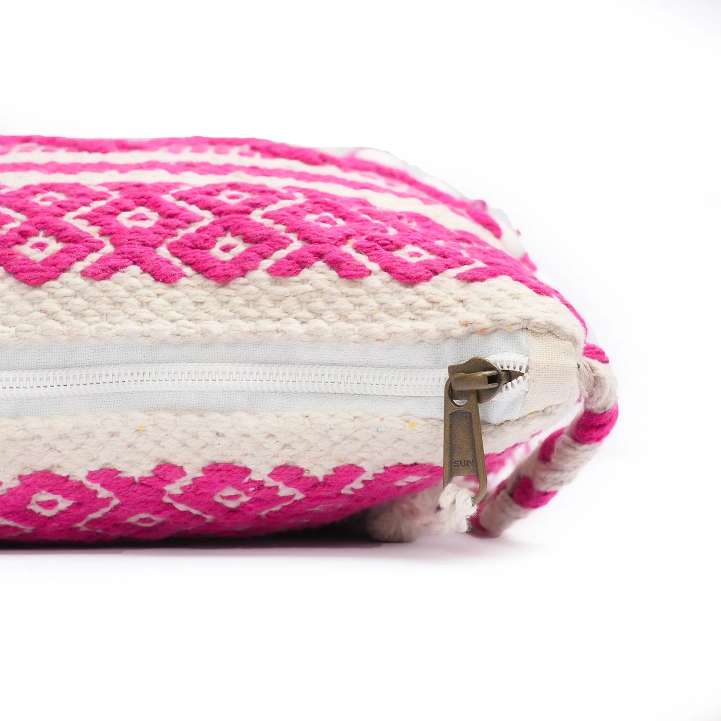 Cotton Bohemian Bag, Sling Bag for Girls and Women Handmade Cotton Purse Pink- HB10058