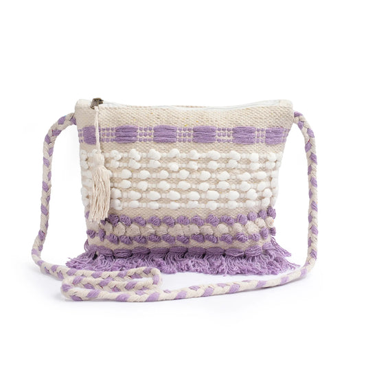 Cotton Bohemian Bag, Sling Bag for Girls and Women Handmade Cotton Purse - HB10059