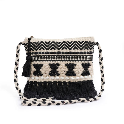 Cotton Bohemian Bag, Sling Bag for Girls and Women Handmade Cotton Purse - HB10062