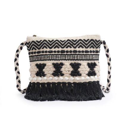 Cotton Bohemian Bag, Sling Bag for Girls and Women Handmade Cotton Purse - HB10062