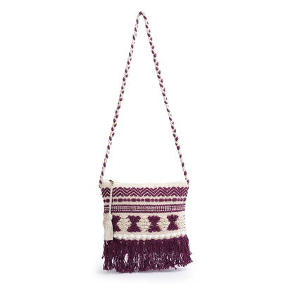 Cotton Bohemian Bag, Sling Bag for Girls and Women Handmade Cotton Purse - HB10063