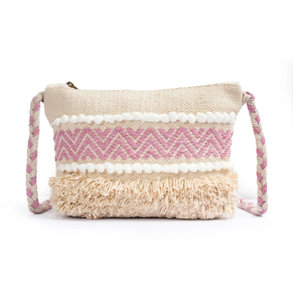 Cotton Bohemian Bag, Sling Bag for Girls and Women Handmade Cotton Purse - HB10065