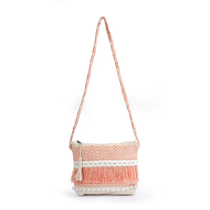 Cotton Bohemian Bag, Sling Bag for Girls and Women Handmade Cotton Purse - HB10066