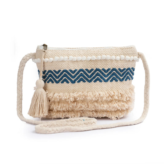 Cotton Bohemian Bag, Sling Bag for Girls and Women Handmade Cotton Purse-HB10068