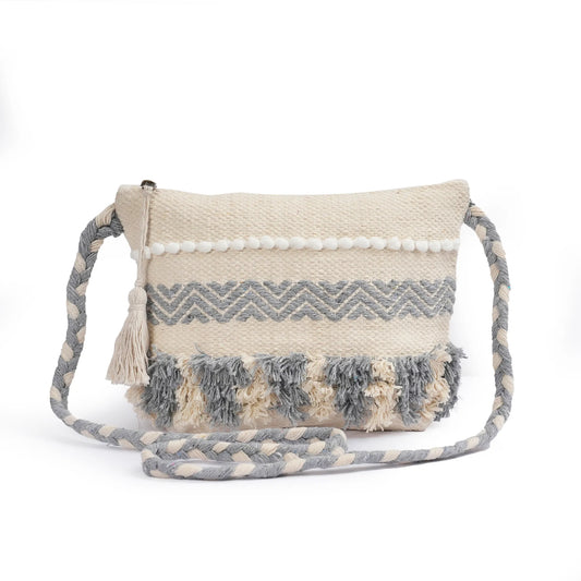Cotton Bohemian Bag, Sling Bag for Girls and Women Handmade Cotton Purse-HB10069