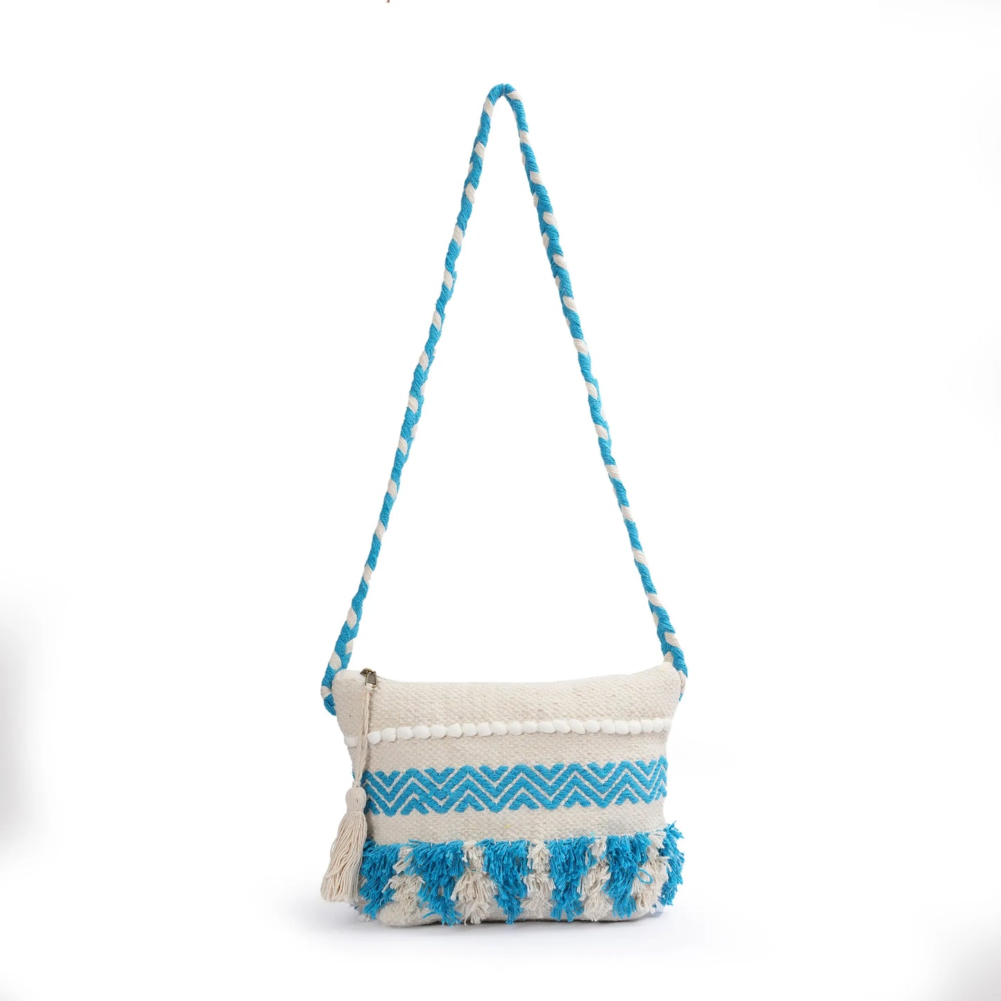 Cotton Bohemian Bag, Sling Bag for Girls and Women Handmade Cotton Purse-HB10070