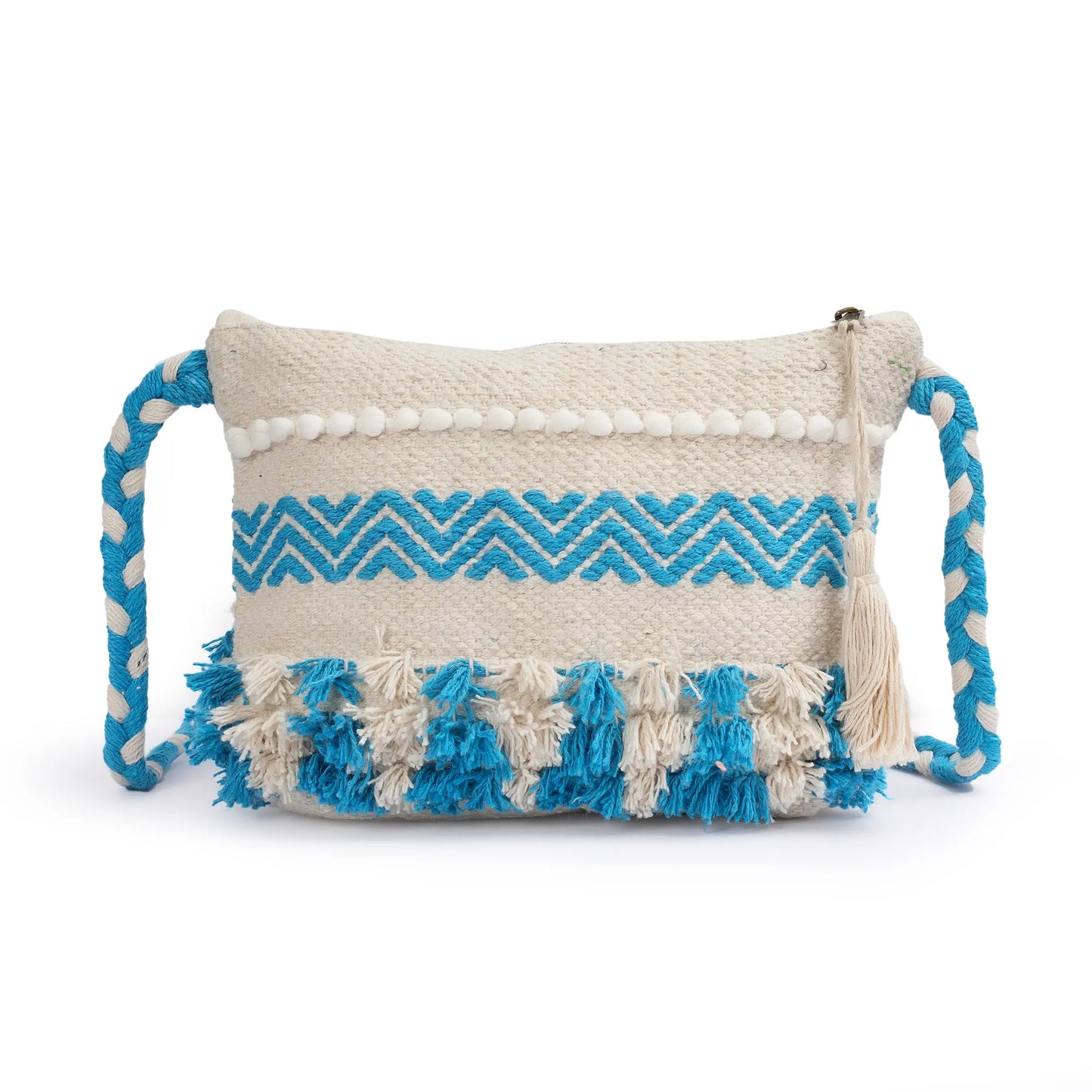 Cotton Bohemian Bag, Sling Bag for Girls and Women Handmade Cotton Purse-HB10070