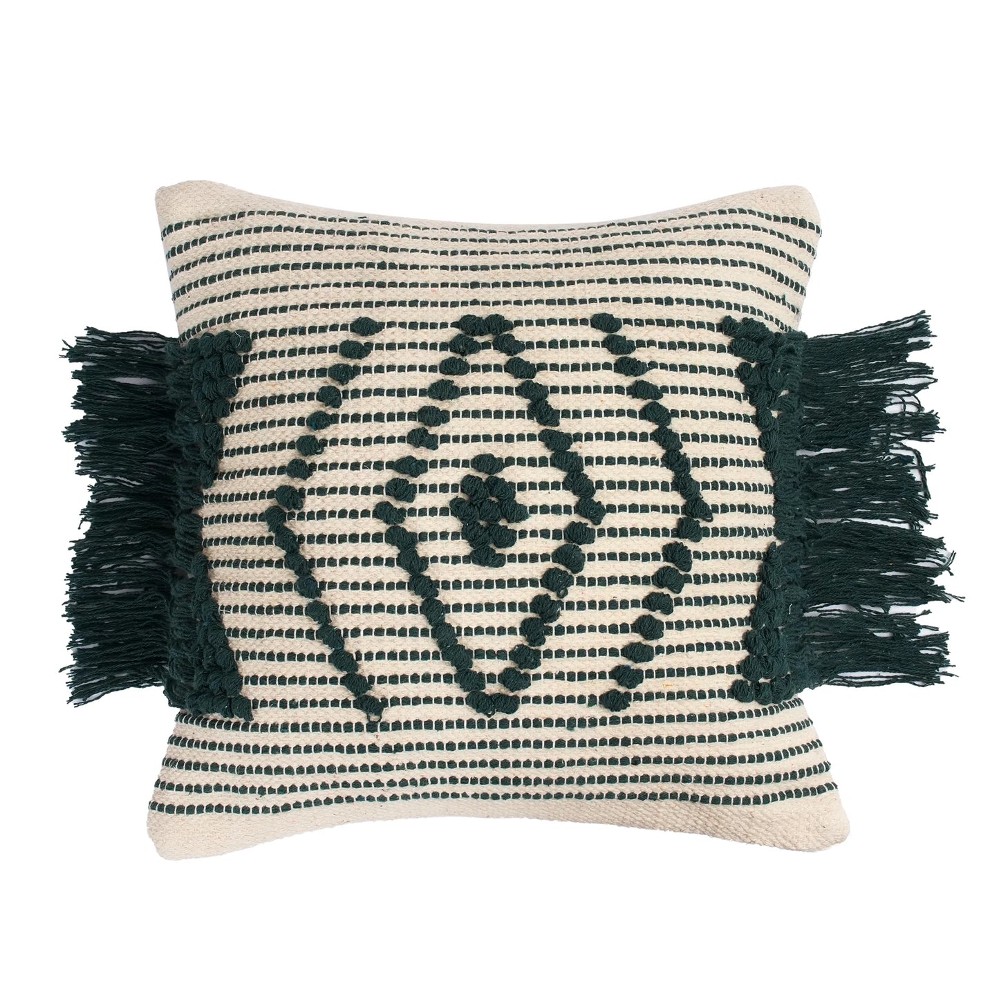 Luxury Handloom Cotton Cushion Cover - 16x16 Inch | Artisan-Woven Decorative Pillow Cover- CC13