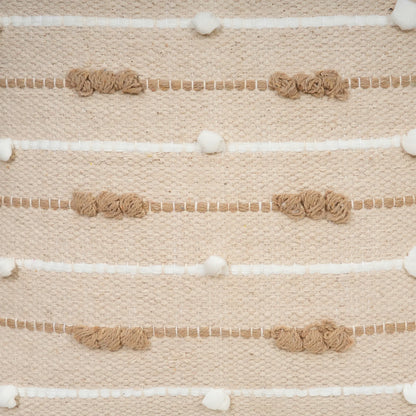 Luxury Handloom Cotton Cushion Cover - 16x16 Inch | Artisan-Woven Decorative Pillow Cover- CC14