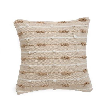 Luxury Handloom Cotton Cushion Cover - 16x16 Inch | Artisan-Woven Decorative Pillow Cover- CC14