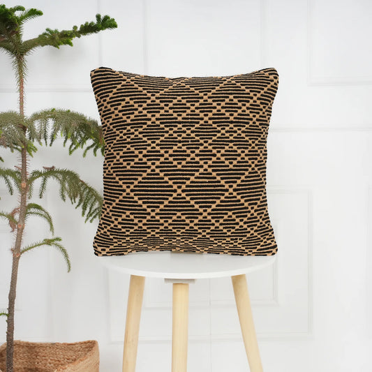 Luxury Handloom Cotton Cushion Cover - 16x16 Inch | Artisan-Woven Decorative Pillow Cover- CC15