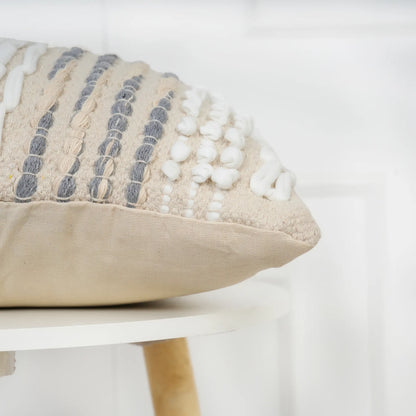 Luxury Handloom Cotton Cushion Cover - 16x16 Inch | Artisan-Woven Decorative Pillow Cover- CC16