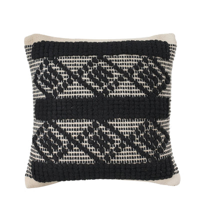 Luxury Handloom Cotton Cushion Cover - 16x16 Inch | Artisan-Woven Decorative Pillow Cover- CC07