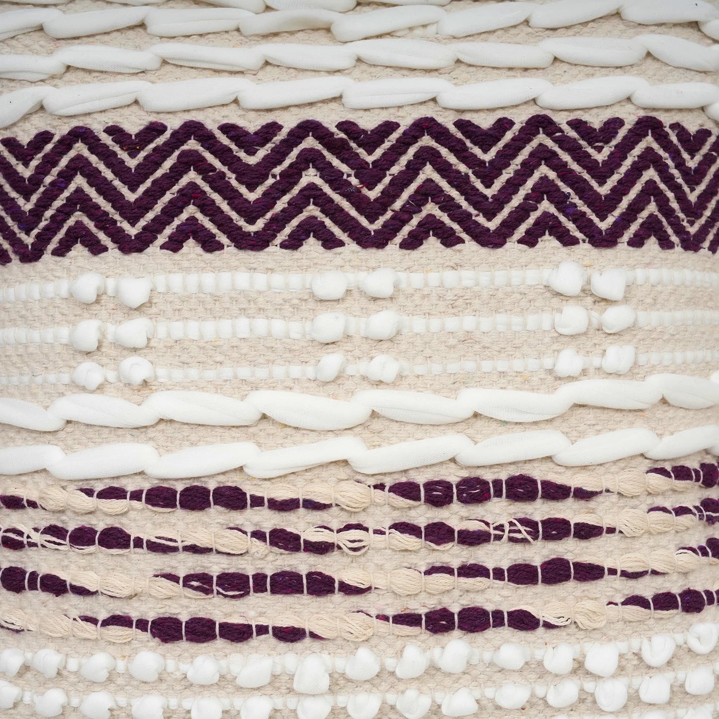 Luxury Handloom Cotton Cushion Cover - 16x16 Inch | Artisan-Woven Decorative Pillow Cover- CC08