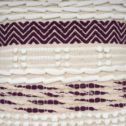 Luxury Handloom Cotton Cushion Cover - 16x16 Inch | Artisan-Woven Decorative Pillow Cover- CC08