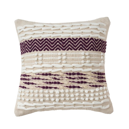 Luxury Handloom Cotton Cushion Cover - 16x16 Inch | Artisan-Woven Decorative Pillow Cover- CC08