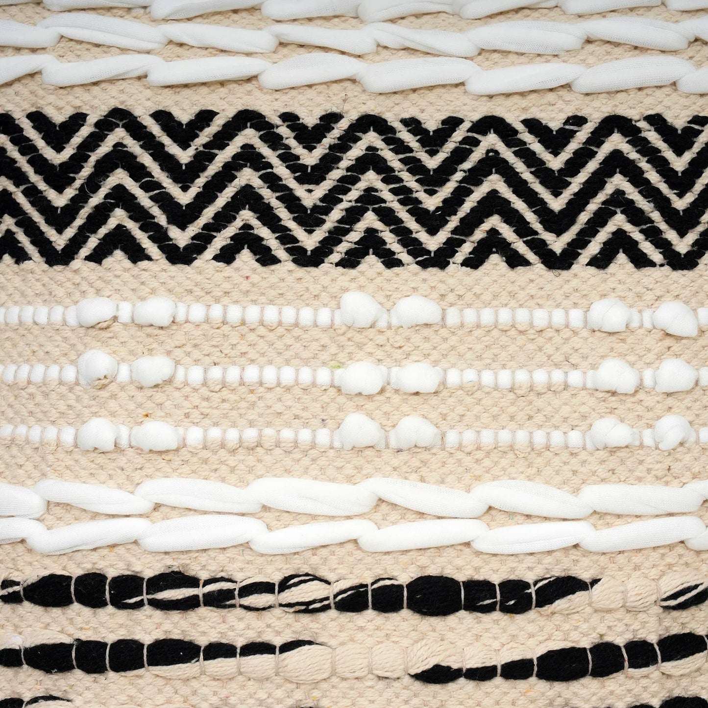 Luxury Handloom Cotton Cushion Cover - 16x16 Inch | Artisan-Woven Decorative Pillow Cover- CC09