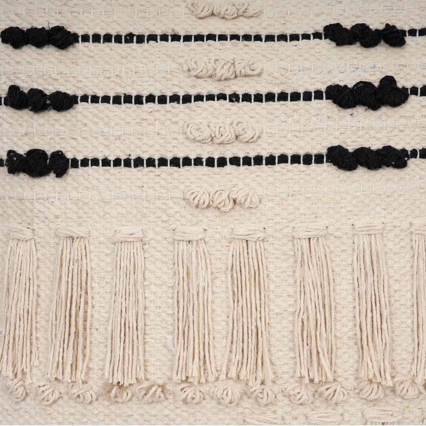 Luxury Handloom Cotton Cushion Cover - 16x16 Inch | Artisan-Woven Decorative Pillow Cover- CC10