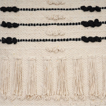 Luxury Handloom Cotton Cushion Cover - 16x16 Inch | Artisan-Woven Decorative Pillow Cover- CC10