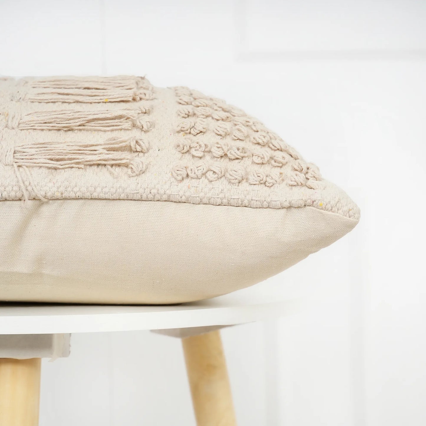 Luxury Handloom Cotton Cushion Cover - 16x16 Inch | Artisan-Woven Decorative Pillow Cover- CC10