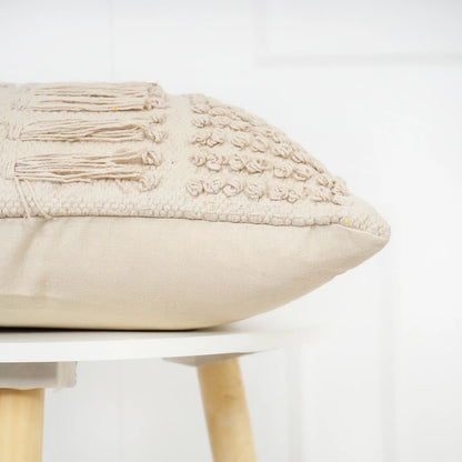 Luxury Handloom Cotton Cushion Cover - 16x16 Inch | Artisan-Woven Decorative Pillow Cover- CC10