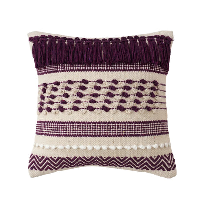 Luxury Handloom Cotton Cushion Cover - 16x16 Inch | Artisan-Woven Decorative Pillow Cover- CC03