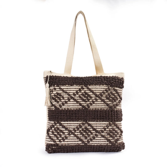 Luxury Premium Handcrafted Big Cotton Tote Bag : Spacious & Durable - TT05