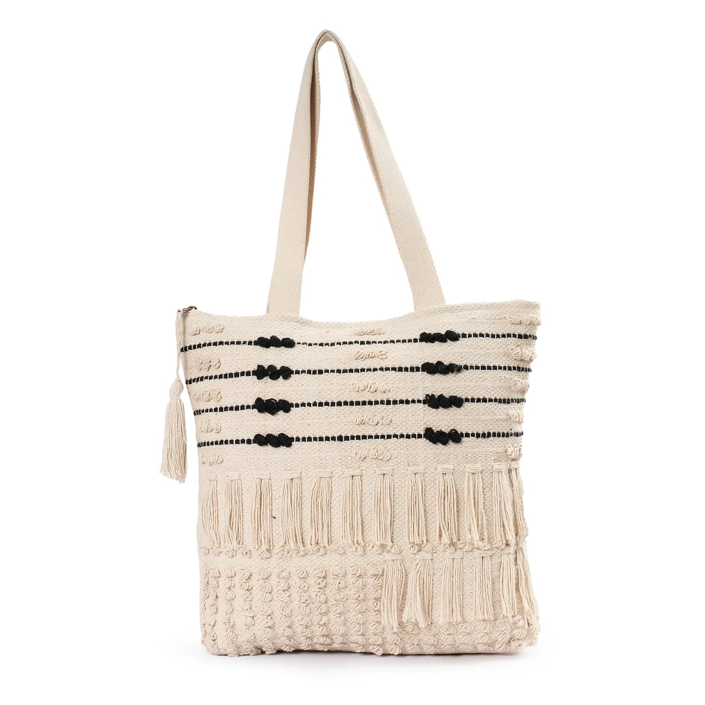 Luxury Premium Handcrafted Big Cotton Tote Bag : Spacious & Durable - TT07