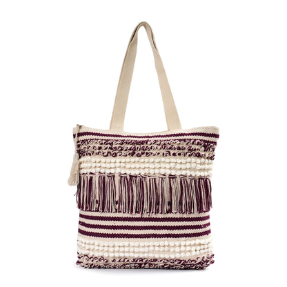 Luxury Premium Handcrafted Big Cotton Tote Bag : Spacious & Durable - TT08