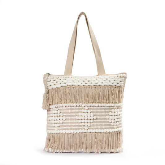 Luxury Premium Handcrafted Big Cotton Tote Bag : Spacious & Durable - TT09