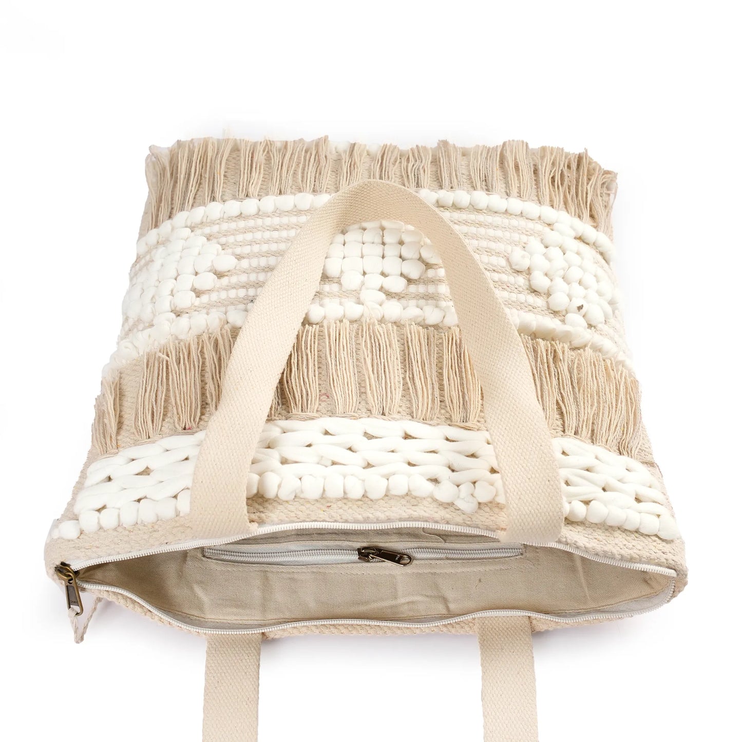 Luxury Premium Handcrafted Big Cotton Tote Bag : Spacious & Durable - TT09