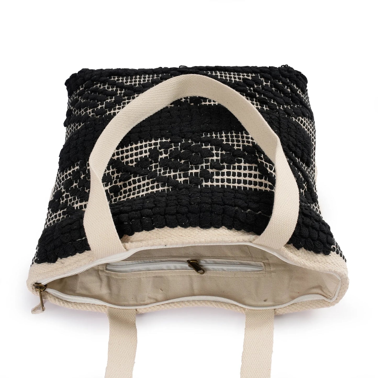 Handmade Premium Handcrafted Big Cotton Tote Bag : Spacious & Durable - TT04