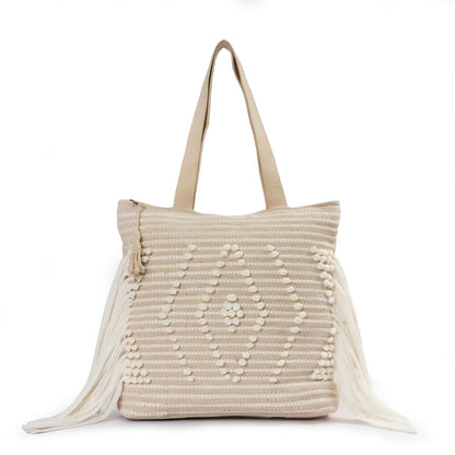 Handmade Premium Handcrafted Big Cotton Tote Bag : Spacious & Durable - TT03
