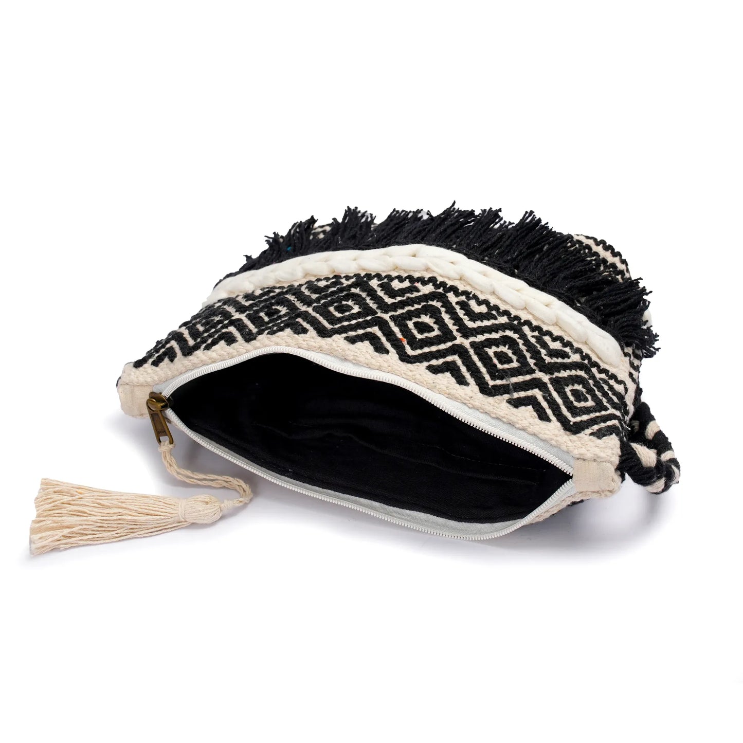 Cotton Bohemian Bag, Sling Bag for Girls and Women Handmade Cotton Purse, Ethnic Crossbody - HB1001
