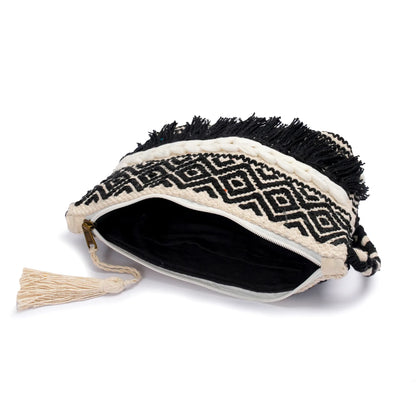 Cotton Bohemian Bag, Sling Bag for Girls and Women Handmade Cotton Purse, Ethnic Crossbody - HB1001