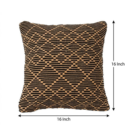 Luxury Handloom Cotton Cushion Cover - 16x16 Inch | Artisan-Woven Decorative Pillow Cover- CC15