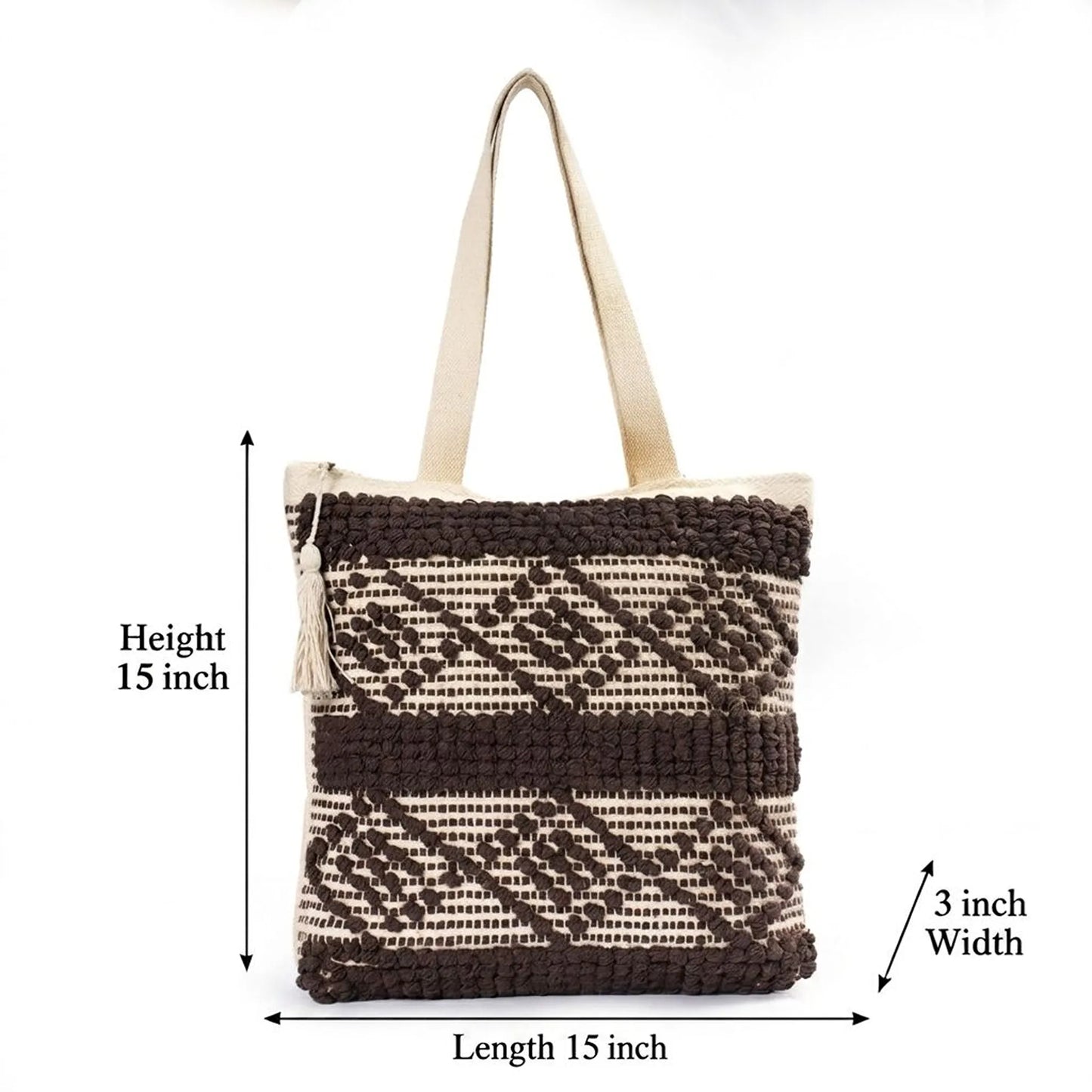 Luxury Premium Handcrafted Big Cotton Tote Bag : Spacious & Durable - TT05