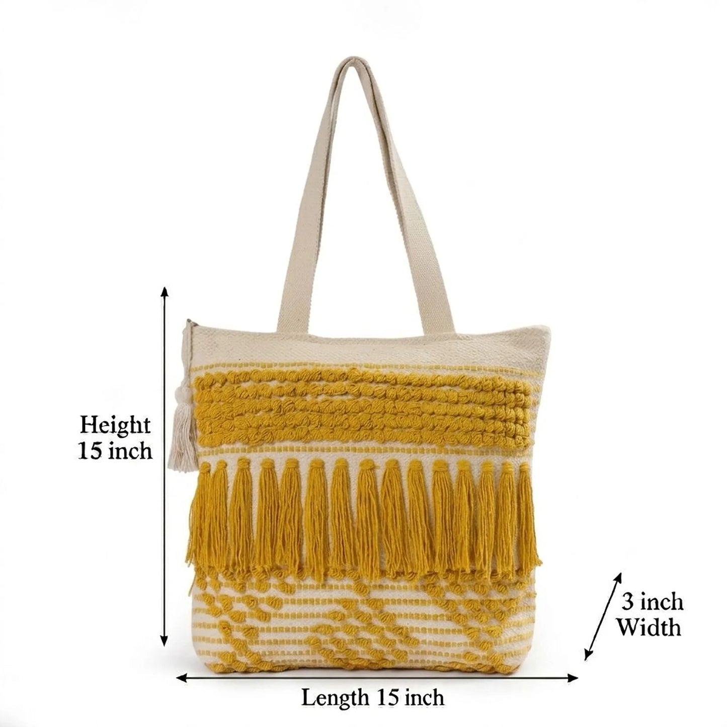 Luxury Premium Handcrafted Big Cotton Tote Bag : Spacious & Durable - TT10