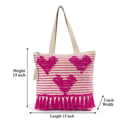 Luxury Premium Handcrafted Big Cotton Tote Bag : Spacious & Durable - TT12
