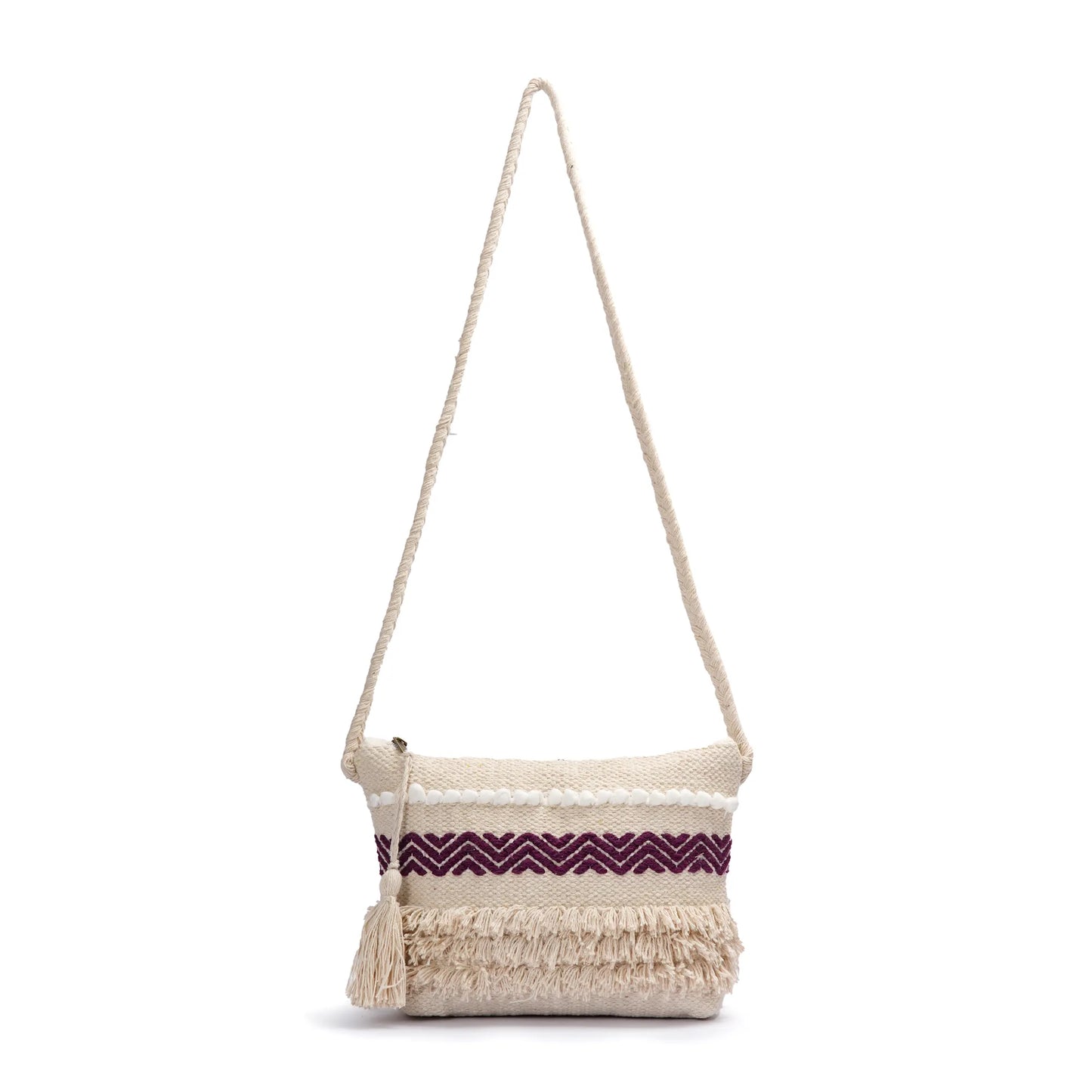 Cotton Bohemian Bag, Sling Bag for Girls and Women Handmade Cotton Purse- HB10025