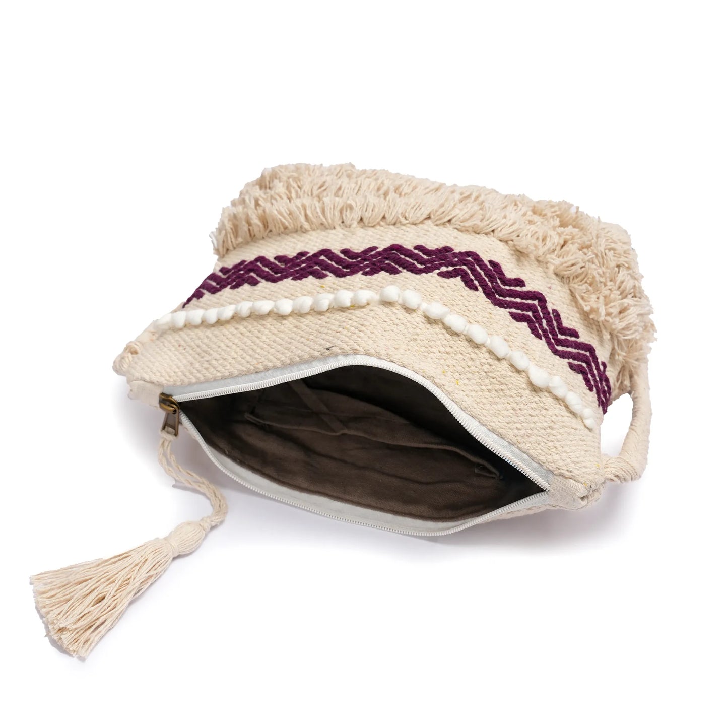 Cotton Bohemian Bag, Sling Bag for Girls and Women Handmade Cotton Purse- HB10025