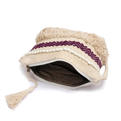 Cotton Bohemian Bag, Sling Bag for Girls and Women Handmade Cotton Purse- HB10025