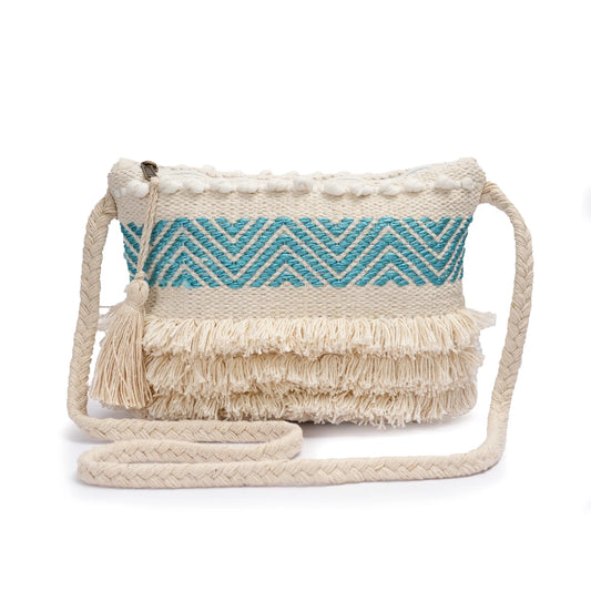 Cotton Bohemian Bag, Sling Bag for Girls and Women Handmade Cotton Purse- HB10024